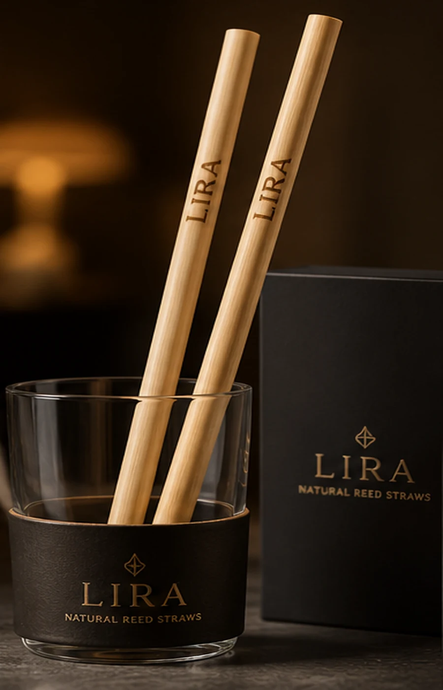 Special edition engraved LIRA reed straws